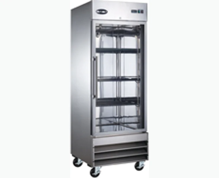Frigorifero verticale a una porta in vetro, modello S-23RG