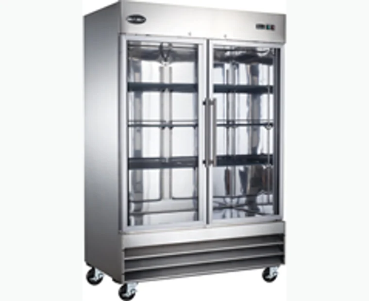 Frigorifero verticale a due porte in vetro, modello S-47RG